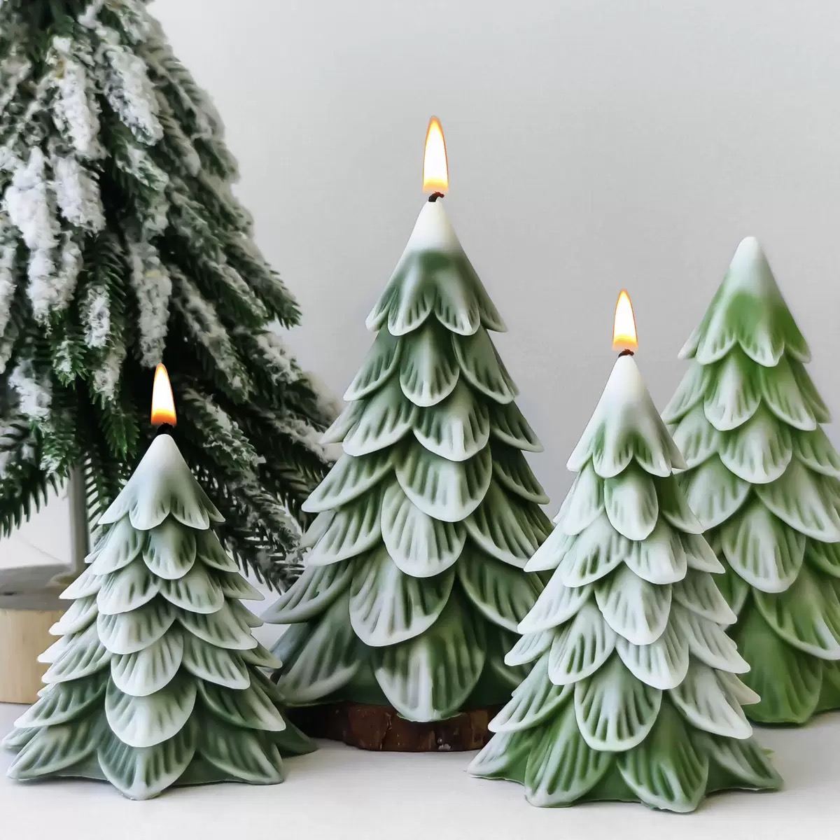 Candle Making Books For Beginners - クリスマスツリーキャンドルシリコーン型 DIY アロマセラピー石膏セメント装飾金型クリスマス家の装飾