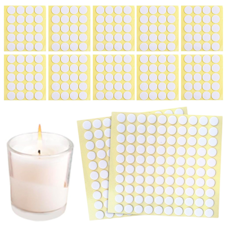 Candle Making Workshop - 400 個/100 個キャンドル芯ステッカー透明アクリル耐熱両面ステッカーキャンドル作成キット DIY ツール