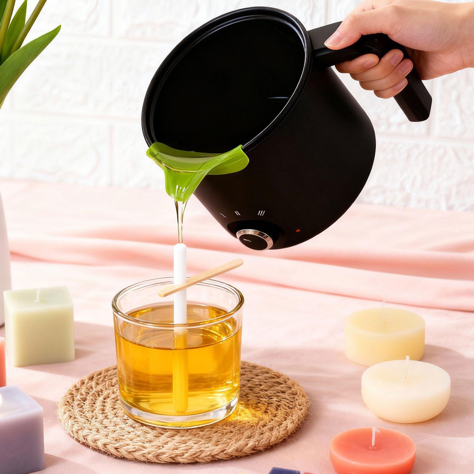 Candle Making Temperature - 1.5L ワックス溶解ポット キャンドルワックス溶解装置 3段階温度調整 電気式ノンスティックキャンドル製造溶解ポット