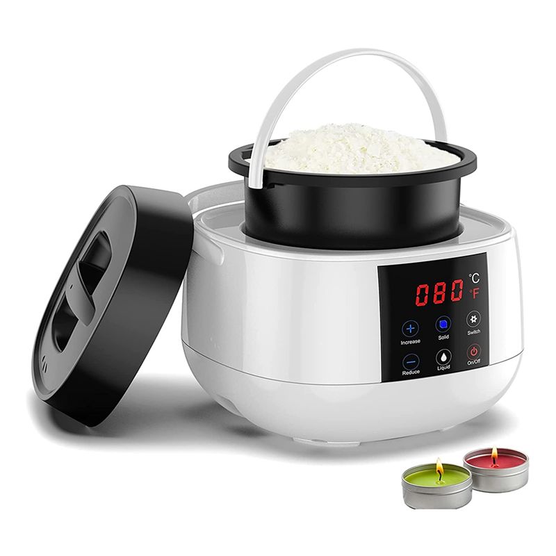 Candle Making Temperature - AEE4-キャンドル製造用ワックス溶解ポット、キャンドル製造用ワックスメルター、大人初心者向けLED温度表示、大豆ワックスUSプラグ