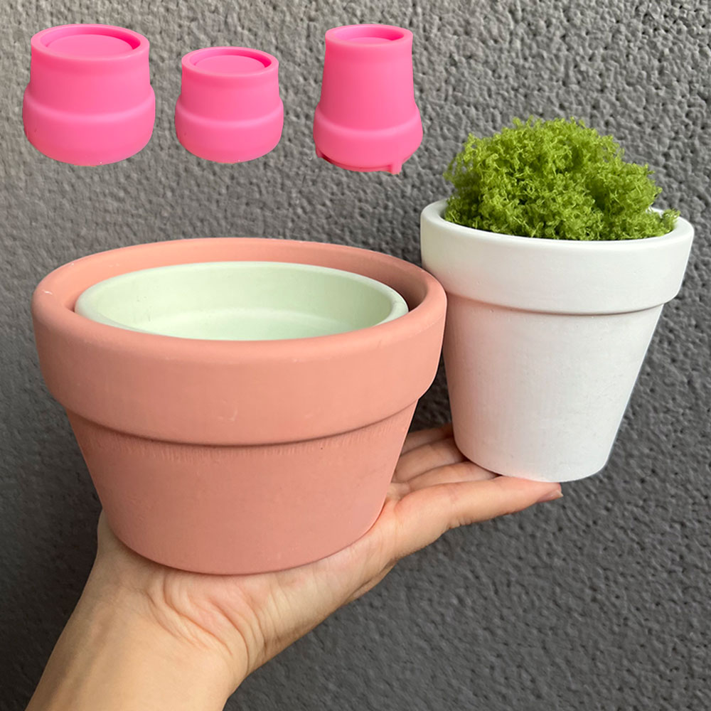 Candle Making Vessels - コンクリート植木鉢用シリコンモールド,丸型セメントキャンドルボウル,大型容器,テラゾプランター植栽,鋳造用