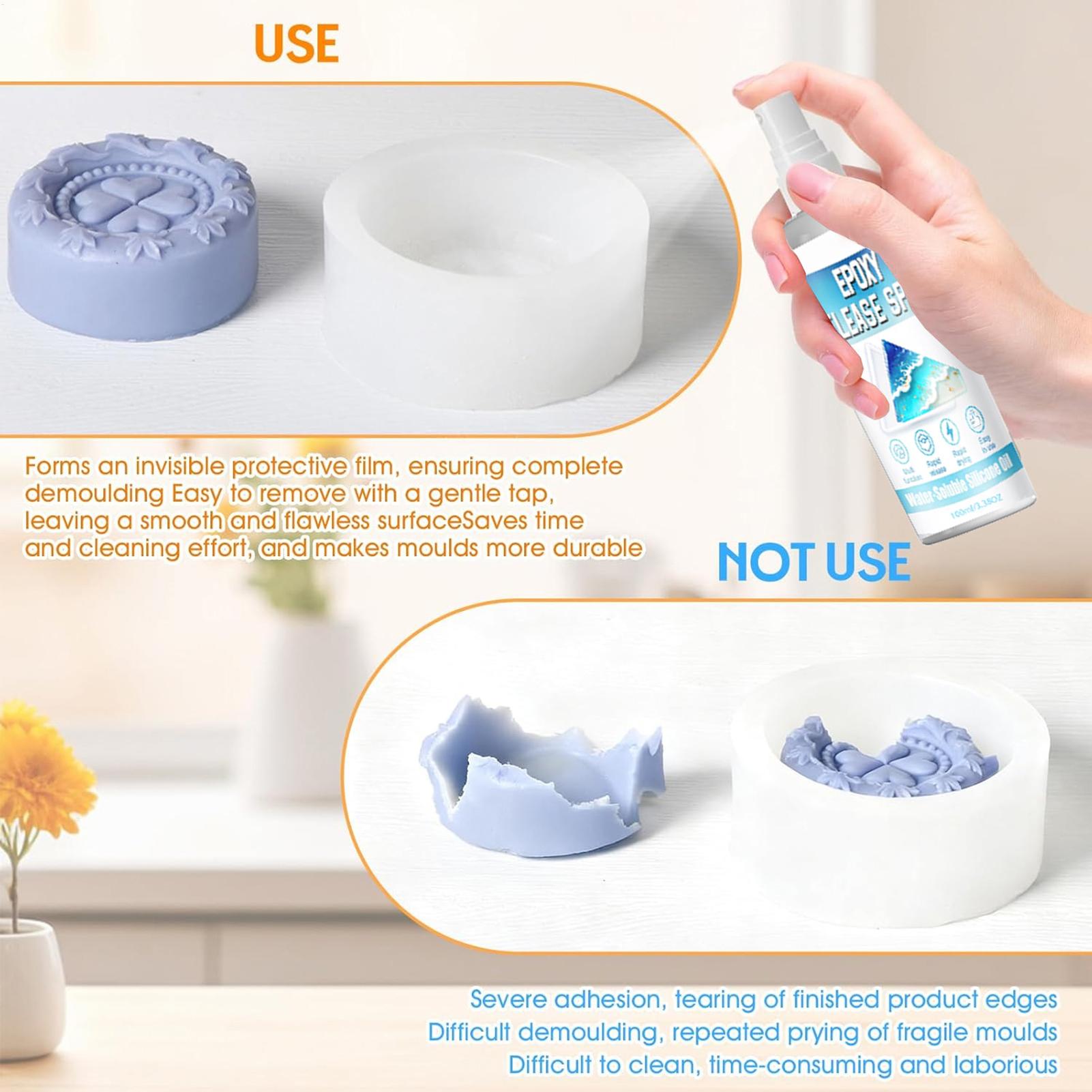 シリコンリリーススプレー エポキシリリーススプレー 強力な型 - Candle Making Moulds のレビューと価格