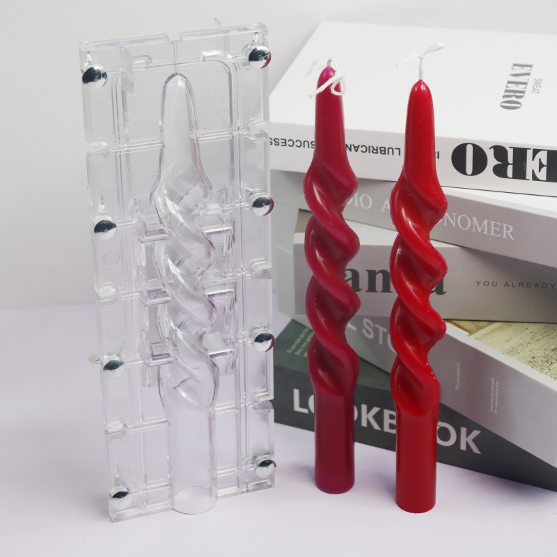 ツイストストライプコラムアクリルキャンドルモールド簡単脱型ス - Candle Making Workshop のレビューと価格