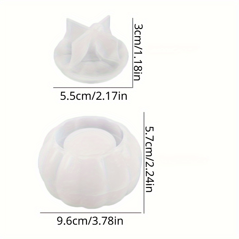 ふた付きハロウィンパンプキンジャー、シリコンモールド、エポキ - Candle Making Moulds のレビューと価格