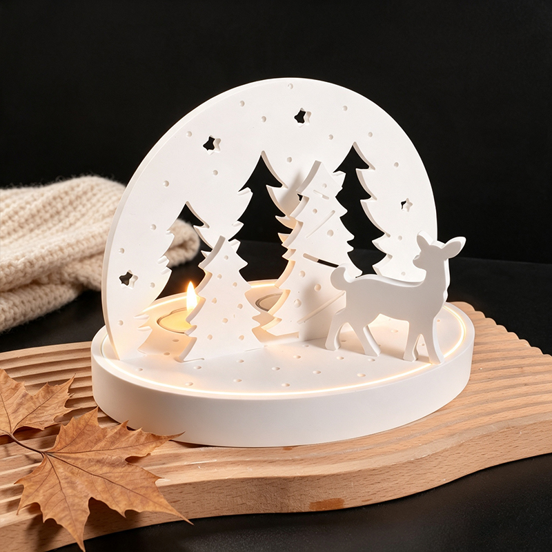 クリスマスエルクティーライトキャンドルホルダーシリコンモール - Candle Making Moulds のレビューと価格