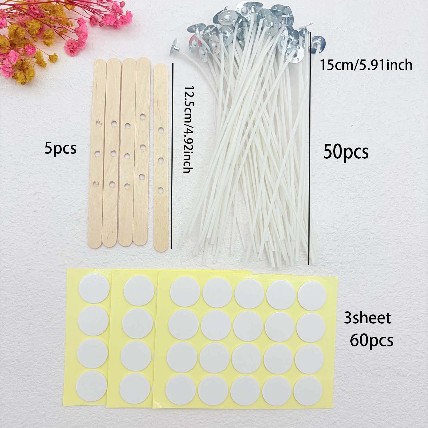 1セットのキャンドル作りDIYキット、無煙キャンドル、綿芯、 - Candle Making Workshop のレビューと価格