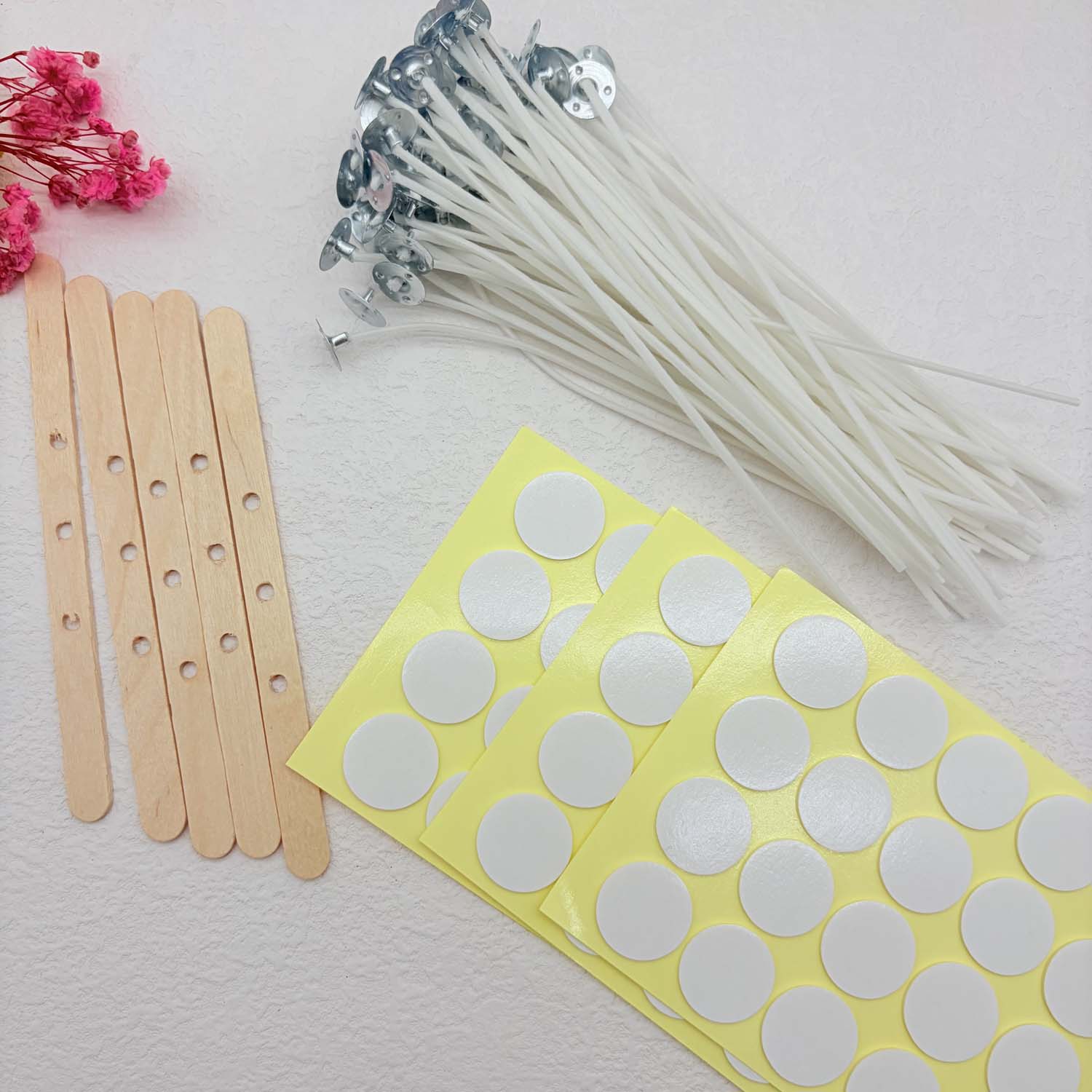 1セットのキャンドル作りDIYキット、無煙キャンドル、綿芯、 - Candle Making Workshop のレビューと価格