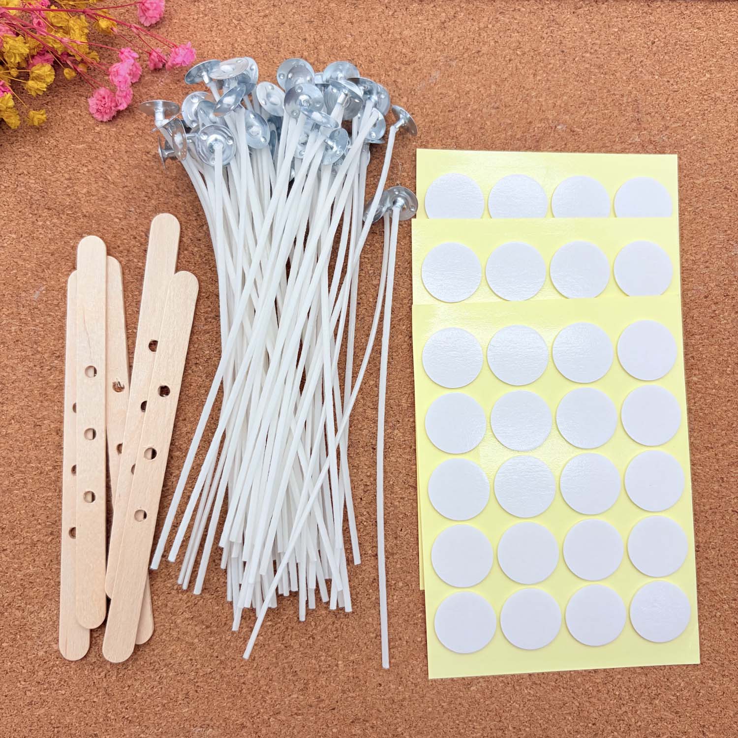 1セットのキャンドル作りDIYキット、無煙キャンドル、綿芯、 - Candle Making Workshop のレビューと価格