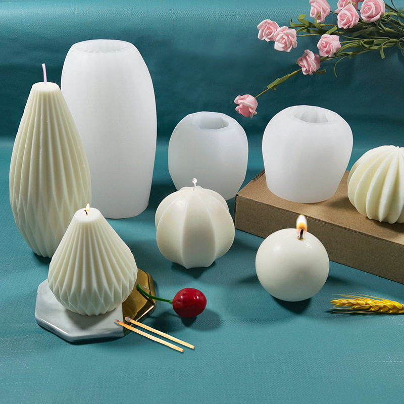 3Dシリコンキャンドル型 幾何学模様 シリコンモールド DI - Candle Making Bath のレビューと価格