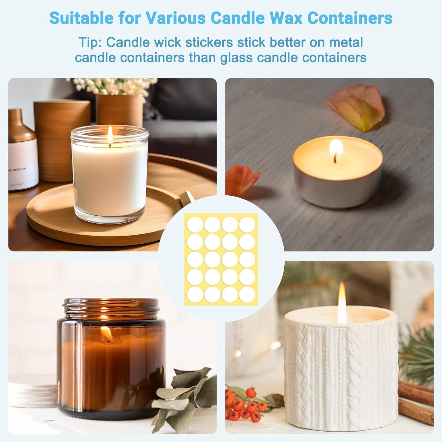 400 個/100 個キャンドル芯ステッカー透明アクリル耐熱 - Candle Making Workshop のレビューと価格