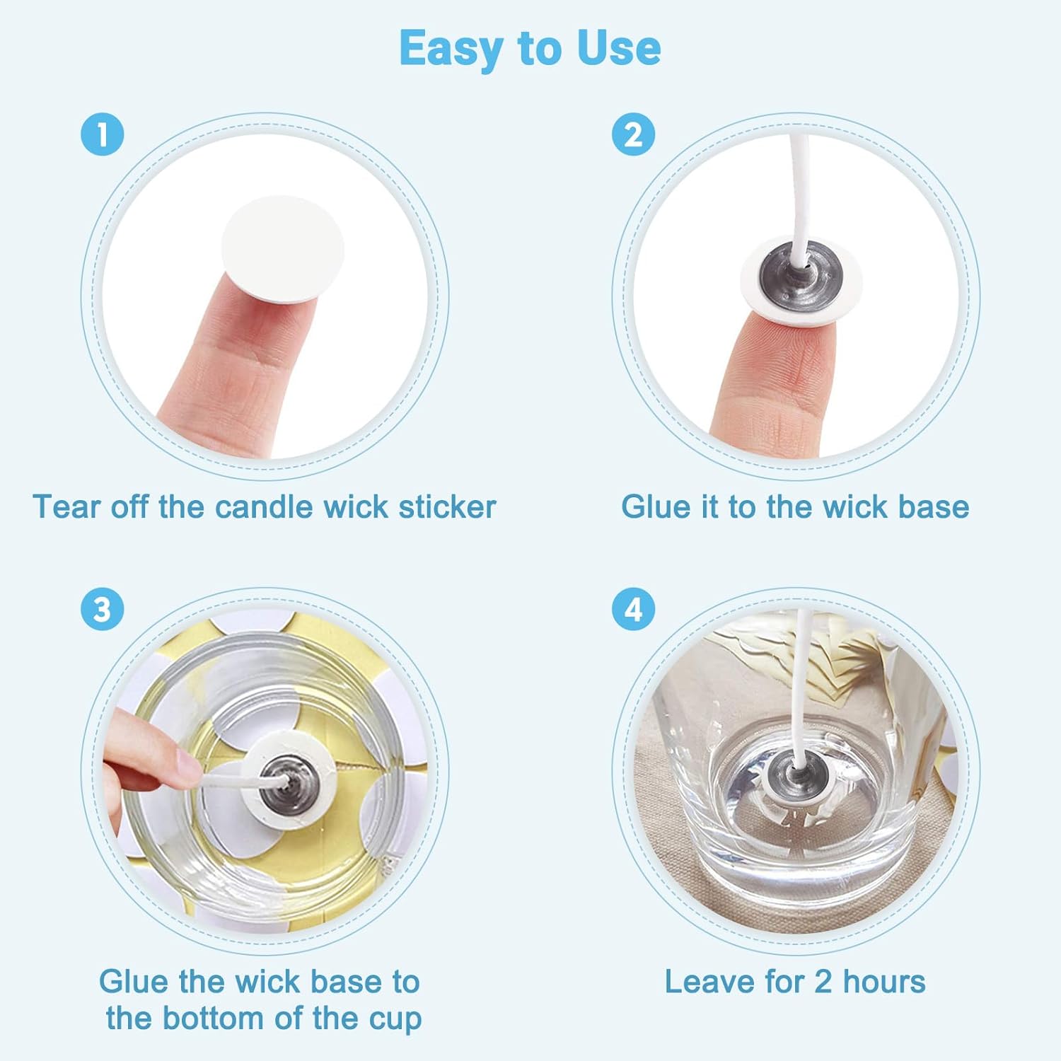 400 個/100 個キャンドル芯ステッカー透明アクリル耐熱 - Candle Making Workshop のレビューと価格