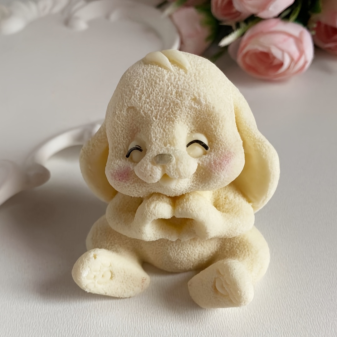 表現豊かな目とふわふわの耳が付いた愛らしいウサギの樹脂シリコ - Candle Making Moulds のレビューと価格