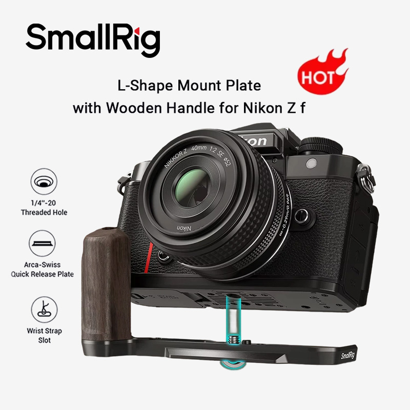 SmallRig Z F L型マウントプレート（木製ハンドル - Candle X のレビューと価格