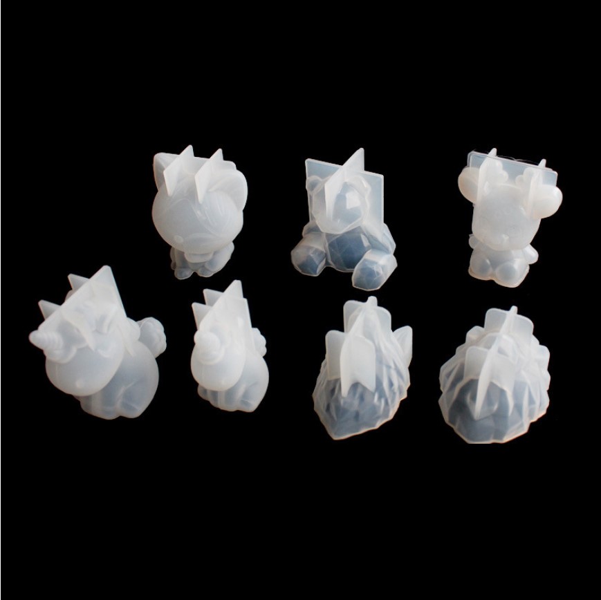 透明ユニコーンシリコーンエポキシ樹脂金型ジオメトリクマウサギ - Candle Making Moulds のレビューと価格
