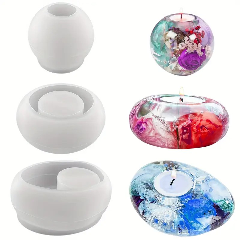 ティーライトキャンドルホルダー樹脂シリコンモールド、クリスタ - Candle Making Moulds のレビューと価格