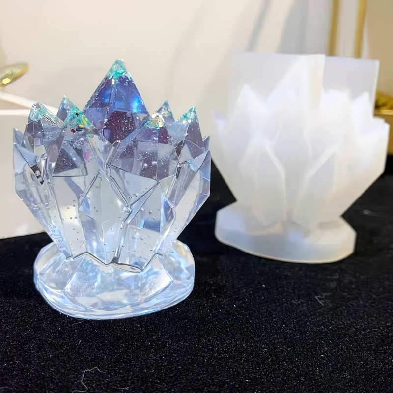 シリコンモールドキャンドル,クリスタルクラスター装飾,時計ジ - Candle Making Moulds のレビューと価格