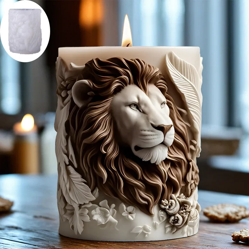 3Dライオンレリーフキャンドルモールド - 細かいライオンの - Candle Making Temperature のレビューと価格