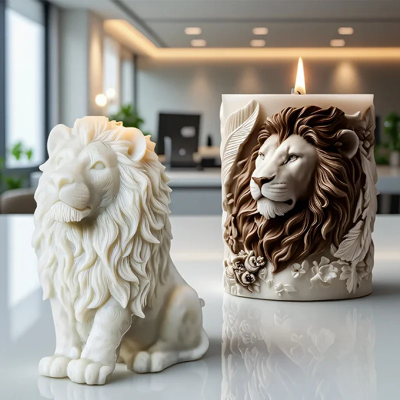 3Dライオンレリーフキャンドルモールド - 細かいライオンの - Candle Making Temperature のレビューと価格