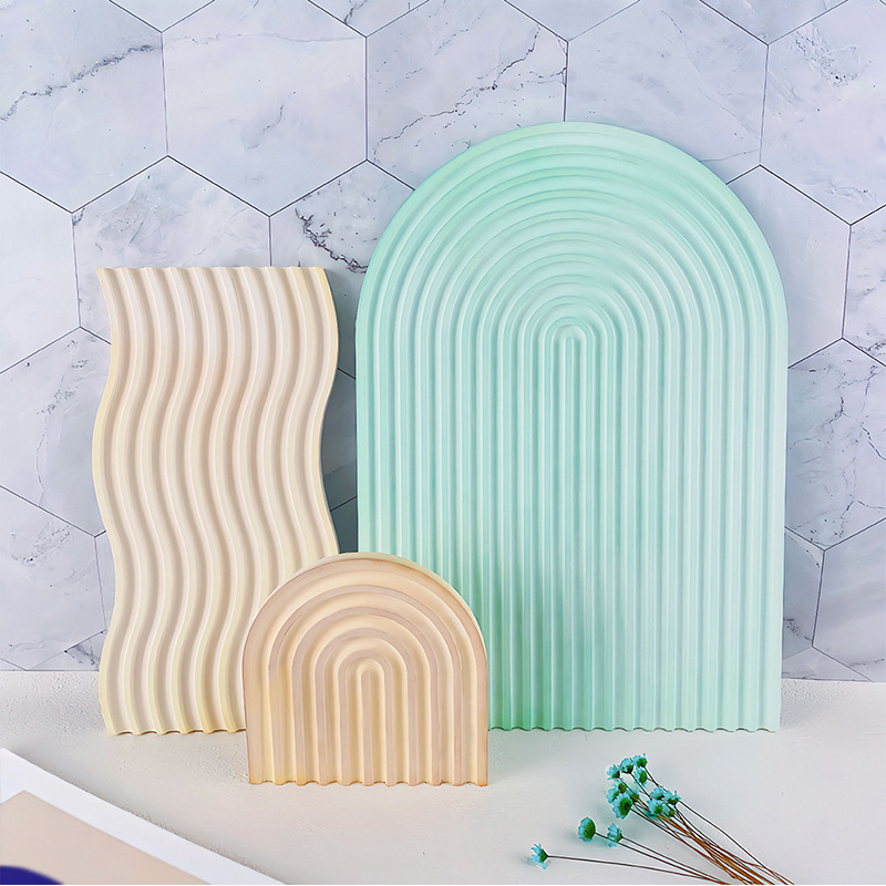 DIYストライプウェーブトレイ型 レジン/コンクリート/セメ - Candle Making Moulds のレビューと価格