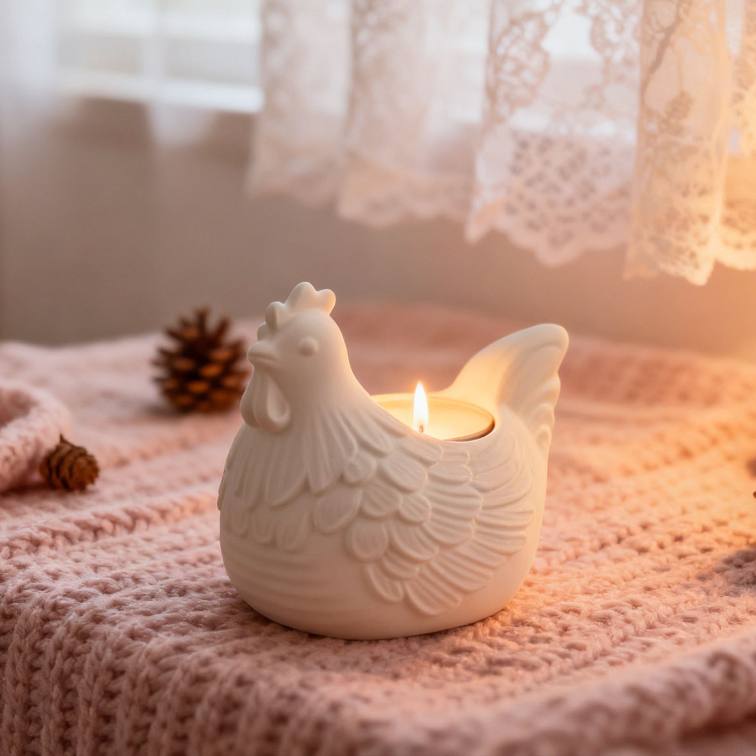 DIY 3D 小さな鶏のキャンドルホルダー エポキシ樹脂型、 - Candle Making Moulds のレビューと価格