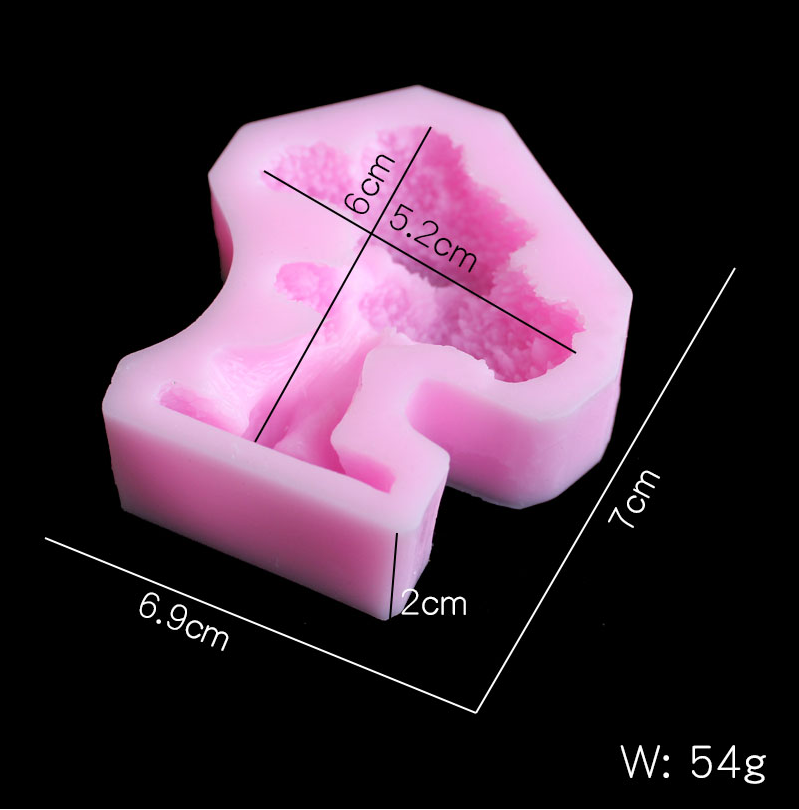 松の木シリカゲルモールド DIY ソフトキャンディ、粘土、キ - Candle Making Moulds のレビューと価格