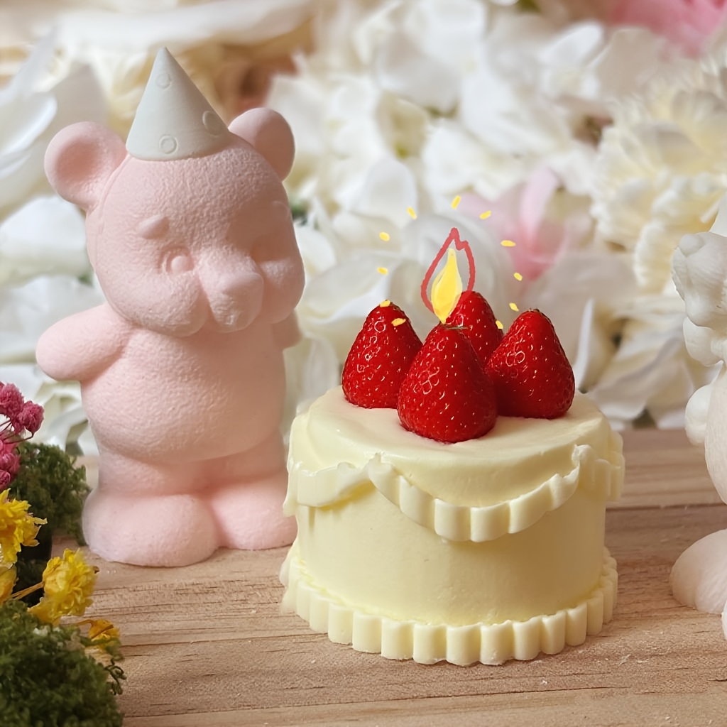 DNEJIU キュートなクマのシリコンモールド DIYキャン - Candle Making Moulds のレビューと価格