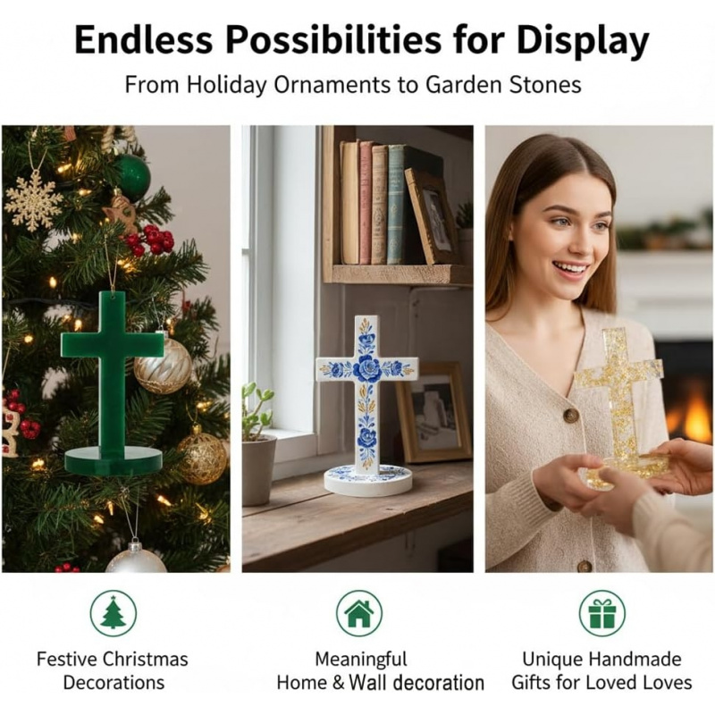 垂直に十字型のベースが付いた2つのシリコン型、DIYの吊り下 - Candle Making Vessels のレビューと価格
