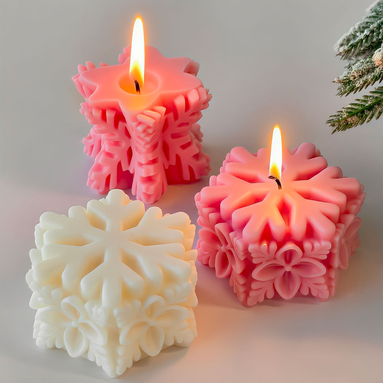 クリスマススノーフレークピラーキャンドルモールド DIY ア - Candle Making Books For Beginners のレビューと価格