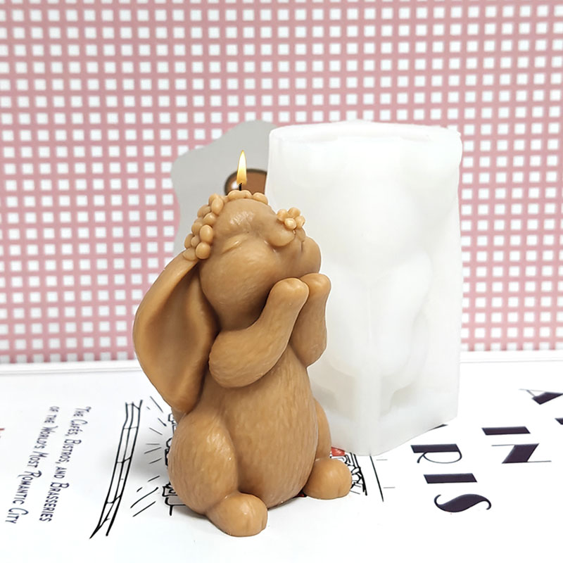 祝福の祈り ロップイヤードウサギキャンドル型 シリコン製DI - Candle Making Workshop のレビューと価格