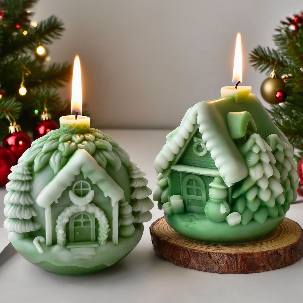 DIY クリスマスツリーハウスシリコーン型手作りアロマキャン - Candle Making Books For Beginners のレビューと価格
