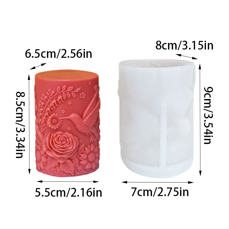 【ハミングバードガーデンエンボスキャンドルモールド】羽根や花 - Candle Making Temperature のレビューと価格