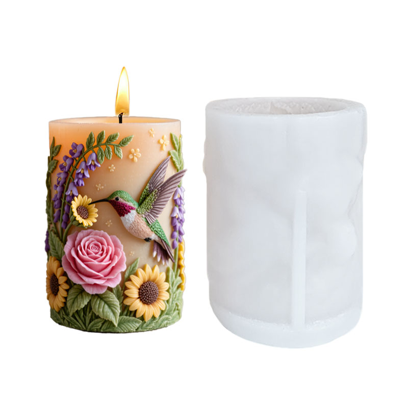 【ハミングバードガーデンエンボスキャンドルモールド】羽根や花 - Candle Making Temperature のレビューと価格