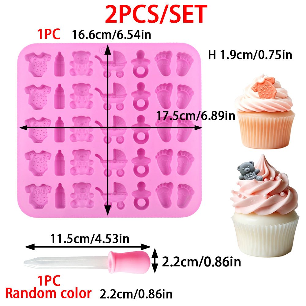 2個入りシリコンモールドセット 35個のキャビティを持つベビ - Candle Making Workshop のレビューと価格