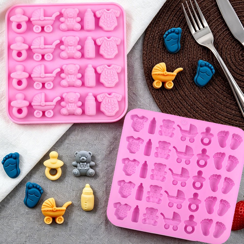 2個入りシリコンモールドセット 35個のキャビティを持つベビ - Candle Making Workshop のレビューと価格