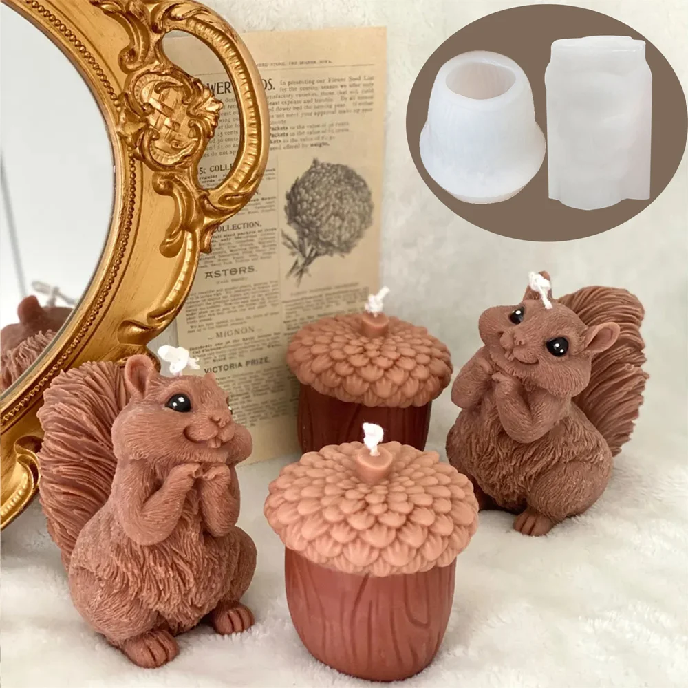 かわいいリスのキャンドルシリコンモールド 3D 松ぼっくり型 - Candle Making Books For Beginners のレビューと価格