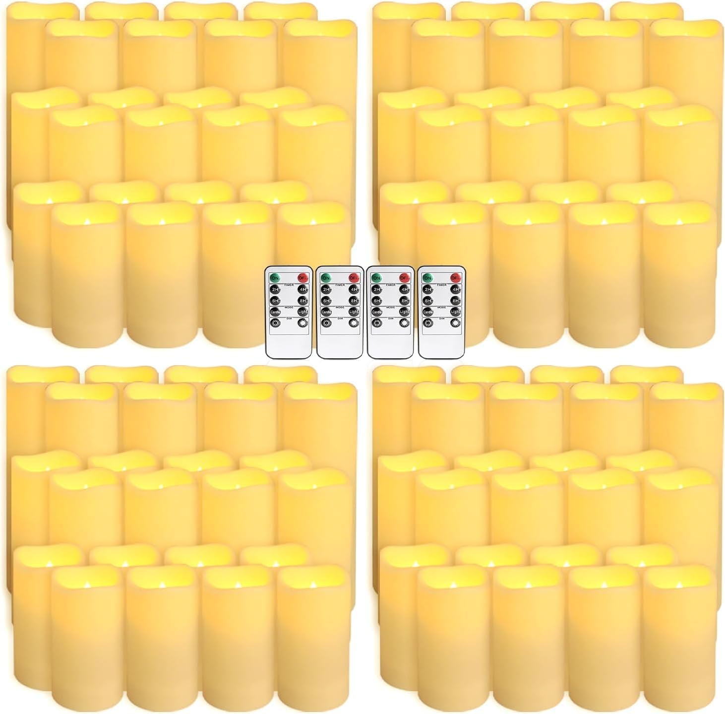 96個セットの防水屋外用無火キャンドル、LEDキャンドル（リ - Candle X のレビューと価格