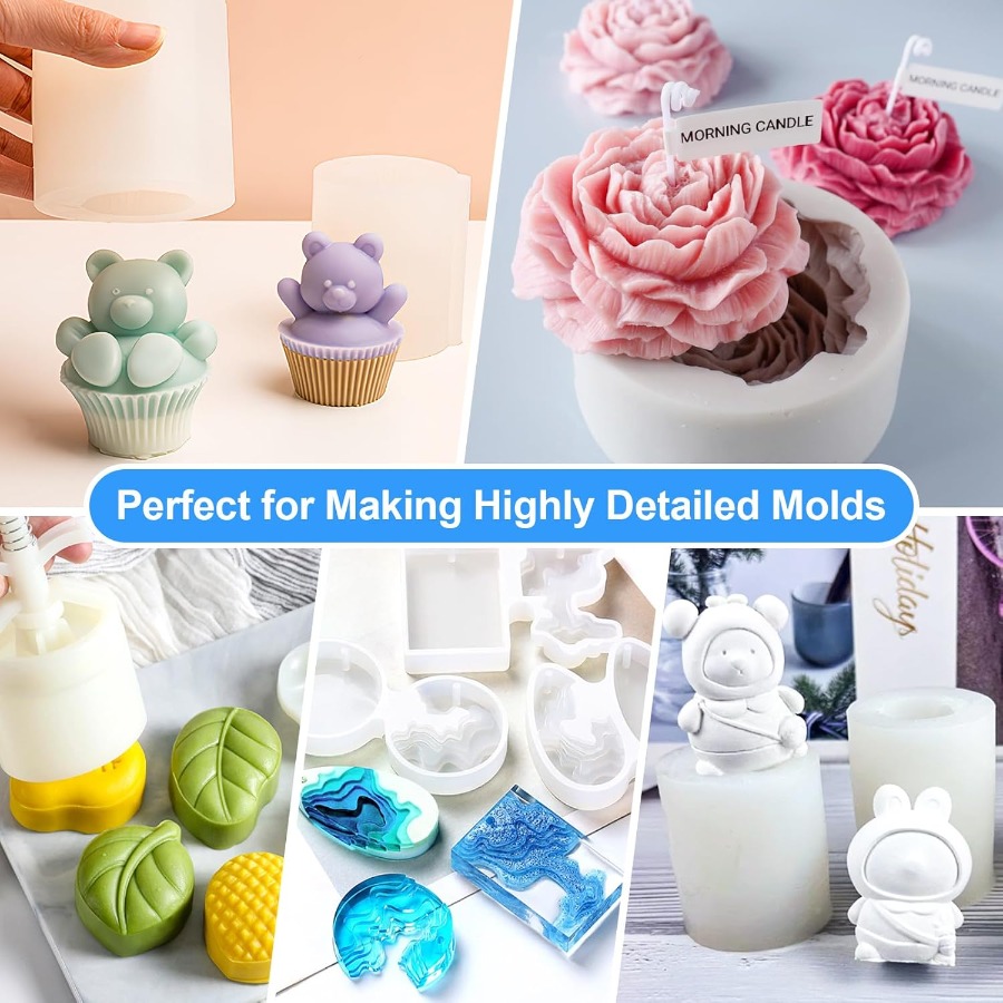 シリコンモールド作成キット、38.8オンス 15A弾性液体シ - Candle Making Workshop のレビューと価格