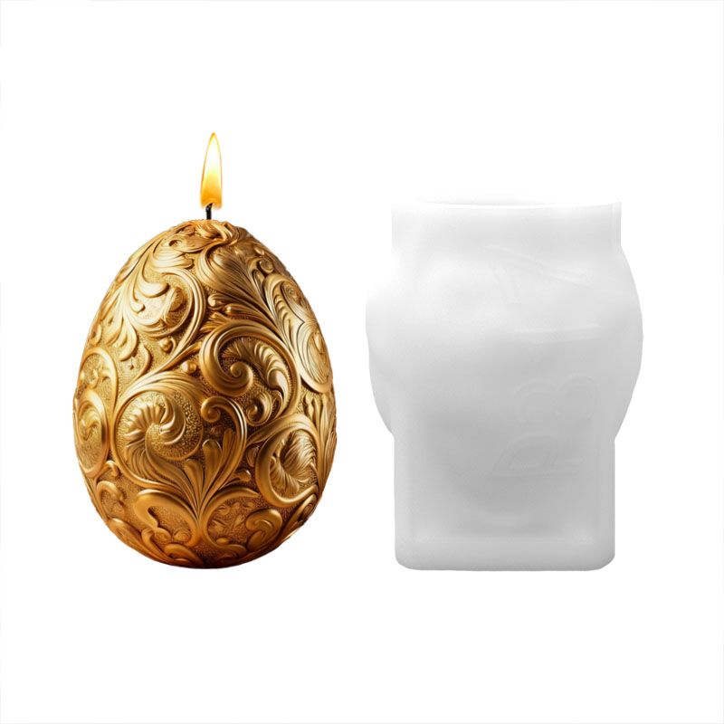 金箔バロックエッグキャンドル型シリコンDIY手作りアロマセラ - Candle Making Workshop のレビューと価格